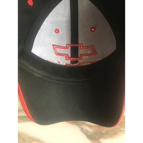 Chevrolet Racing Hat Black & Red With Red Embroidery - Picture 4 of 5
